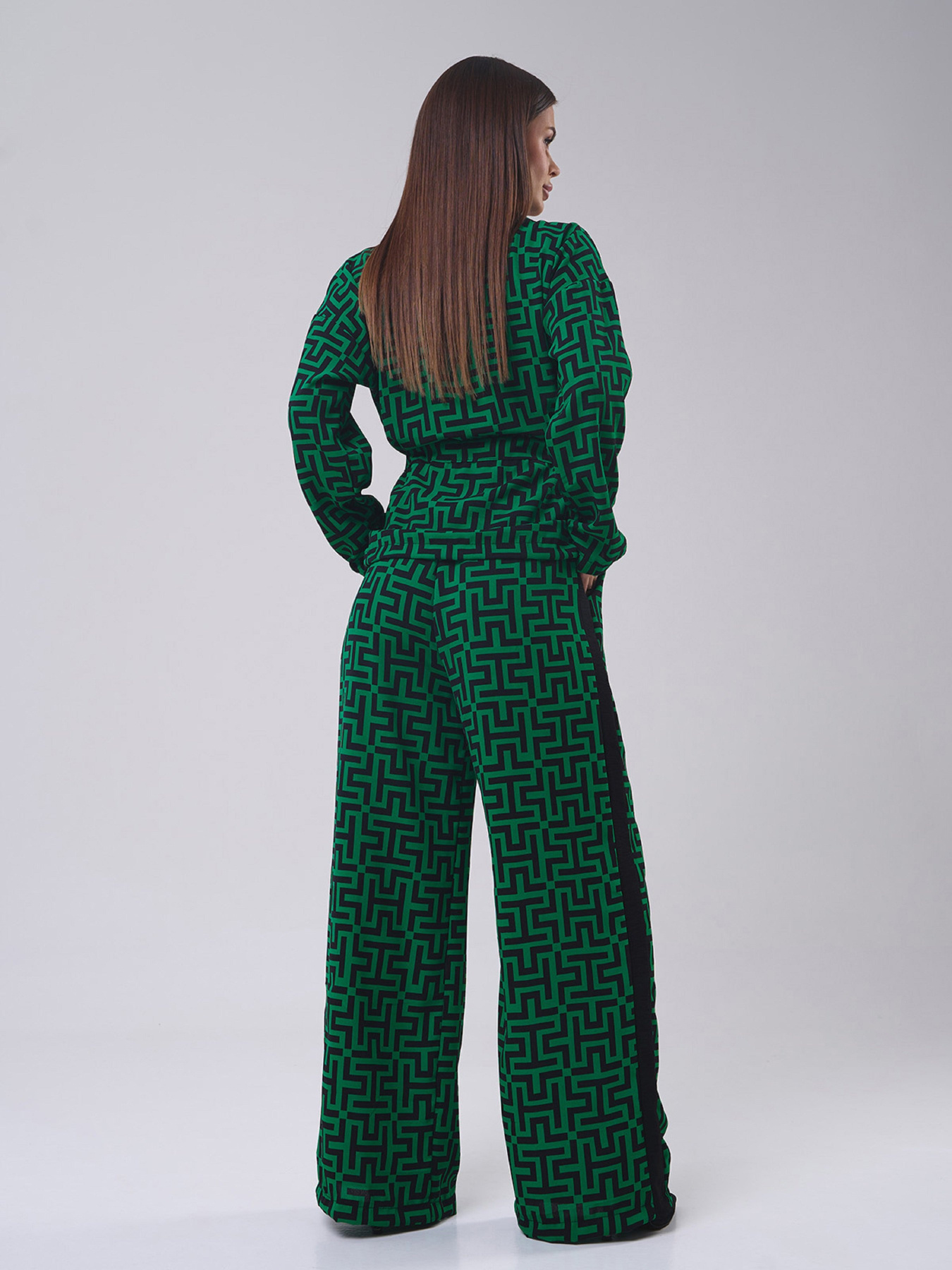 Повседневный костюм ISSA Plus модель 14804_зеленый Повседневный костюм ISSA Plus модель 14804_зеленый Фото