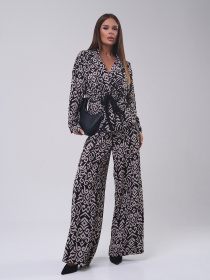 Повседневный костюм ISSA Plus модель 14805_коричневый Фото