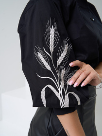 Рубашка повседневная ISSA Plus модель SA-547_черный Рубашка повседневная ISSA Plus модель SA-547_черный Фото