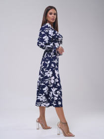 Платье миди ISSA Plus модель SA-559_темно_синий Фото