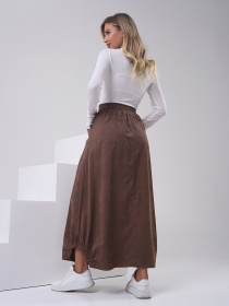 Юбка макси ISSA Plus модель 14815_коричневый Фото