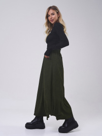 Юбка макси ISSA Plus модель 14815_хаки Фото