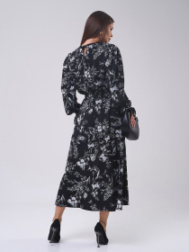 Платье миди ISSA Plus модель SA-549_черный Фото