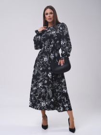 Платье миди ISSA Plus модель SA-549_черный Фото