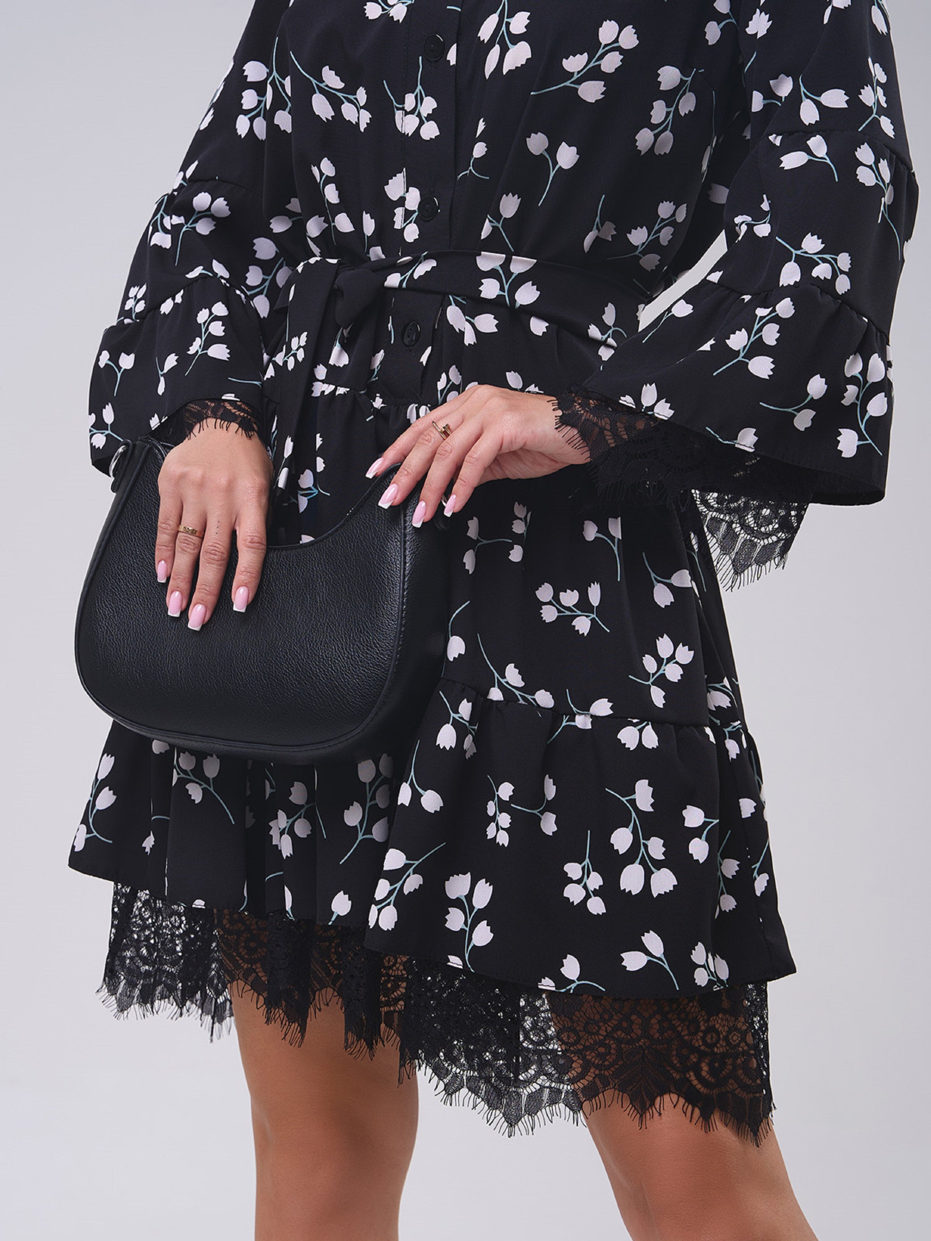 Платье мини ISSA Plus модель SA-562_черный Фото