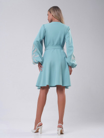 Платье мини ISSA Plus модель SA-546_зеленый Платье мини ISSA Plus модель SA-546_зеленый Фото