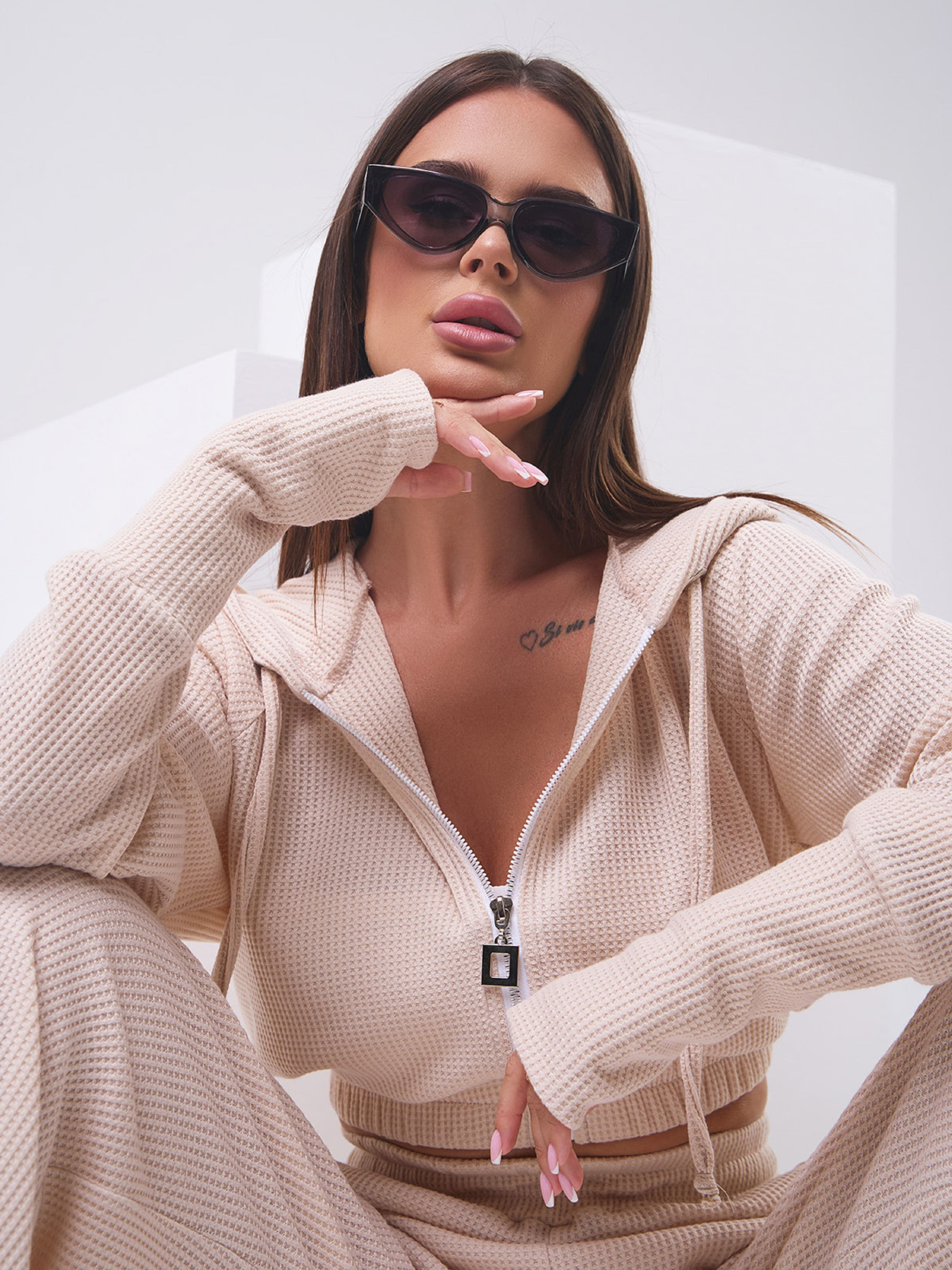 Костюм ISSA Plus модель SA-552_бежевый Фото