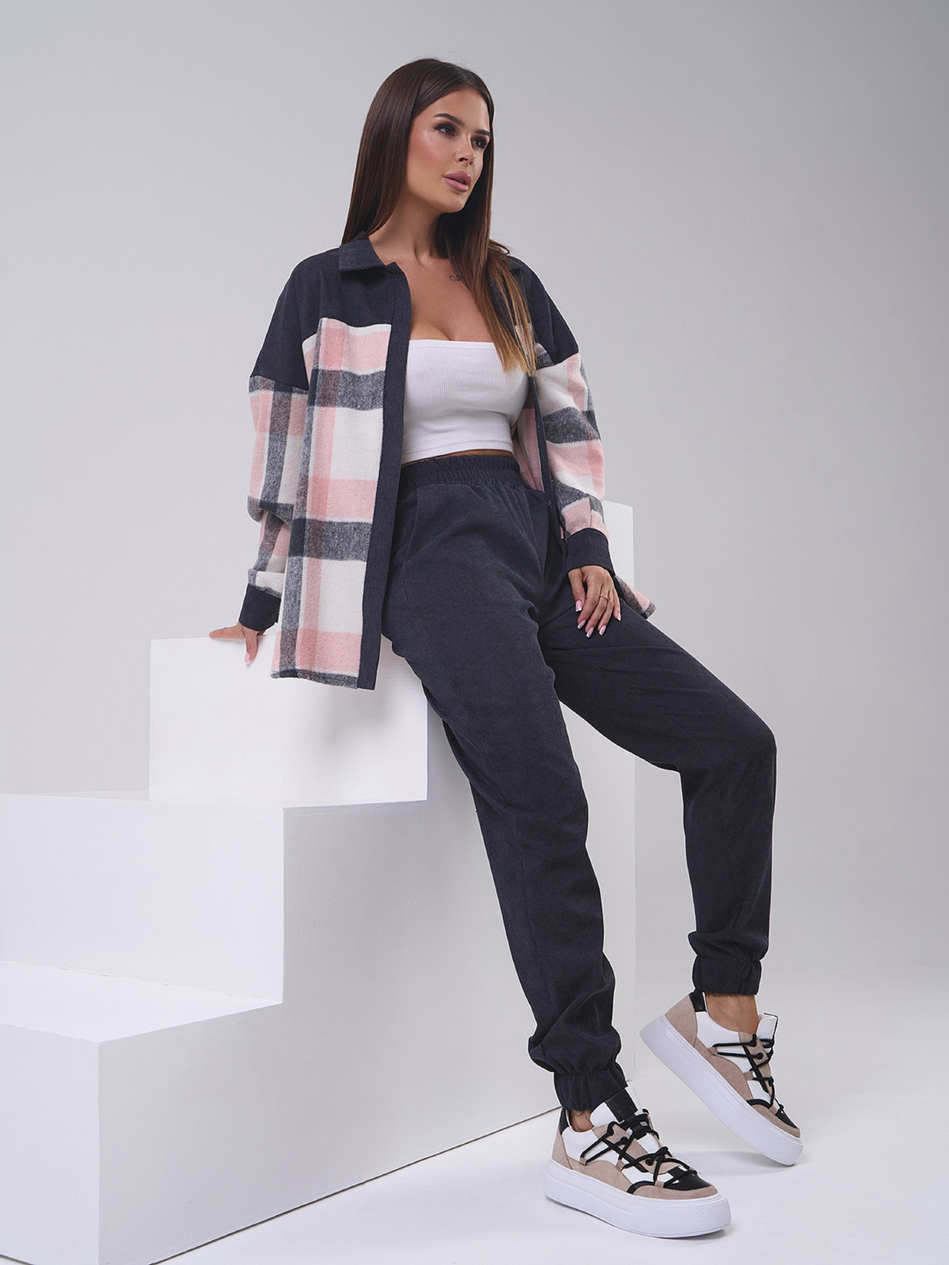 Повсякденний костюм ISSA Plus модель SA-550_темно_серый Фото