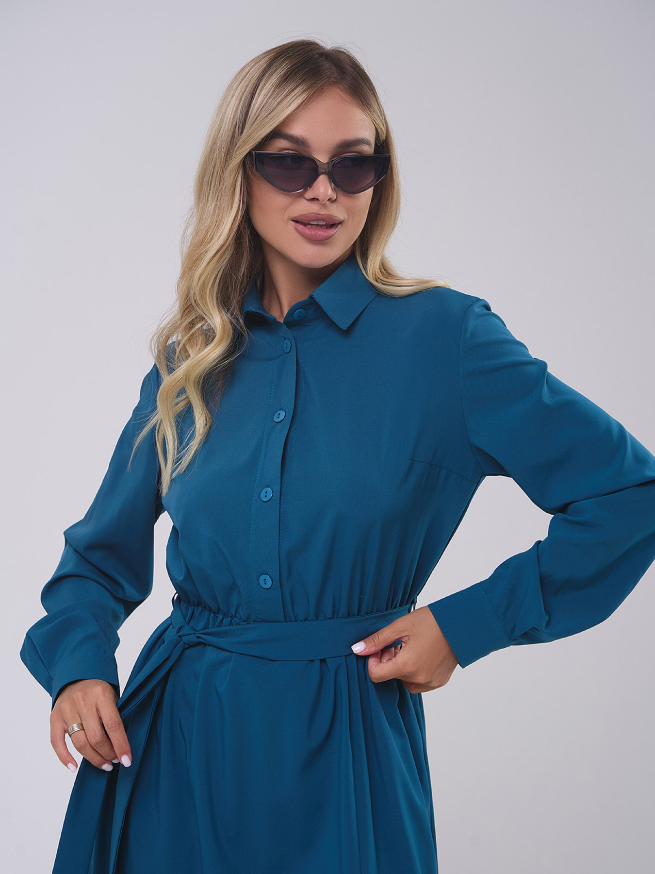 Платье миди ISSA Plus модель SA-555_зеленый Фото