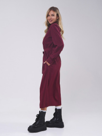 Платье миди ISSA Plus модель SA-555_бордовый Фото