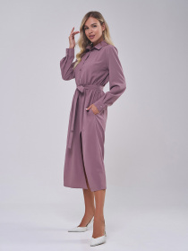 Платье миди ISSA Plus модель SA-555_коричневый Фото