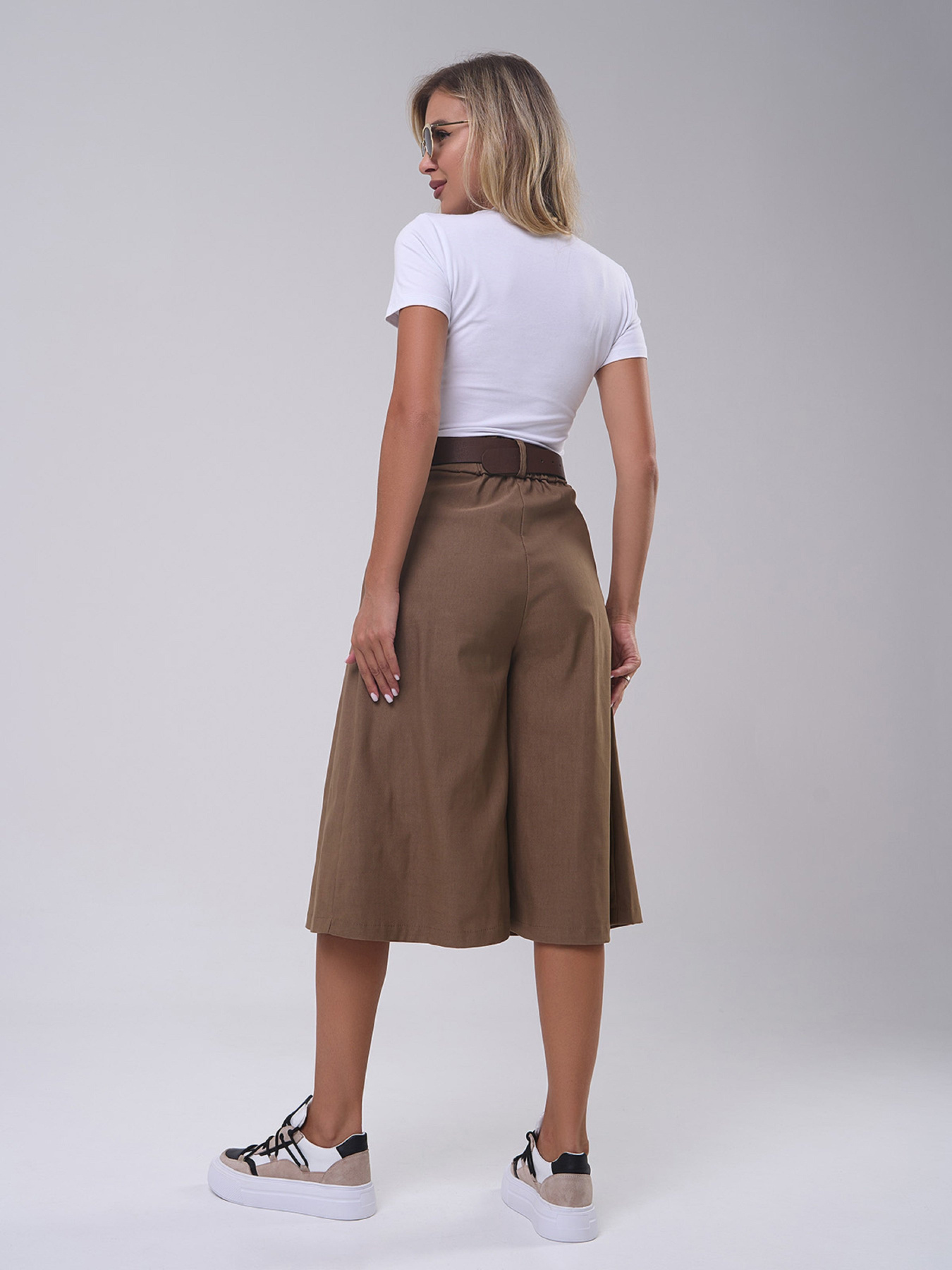 Кюлоты ISSA Plus модель 14807_коричневый Фото