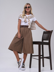 Кюлоты ISSA Plus модель 14807_коричневый Фото