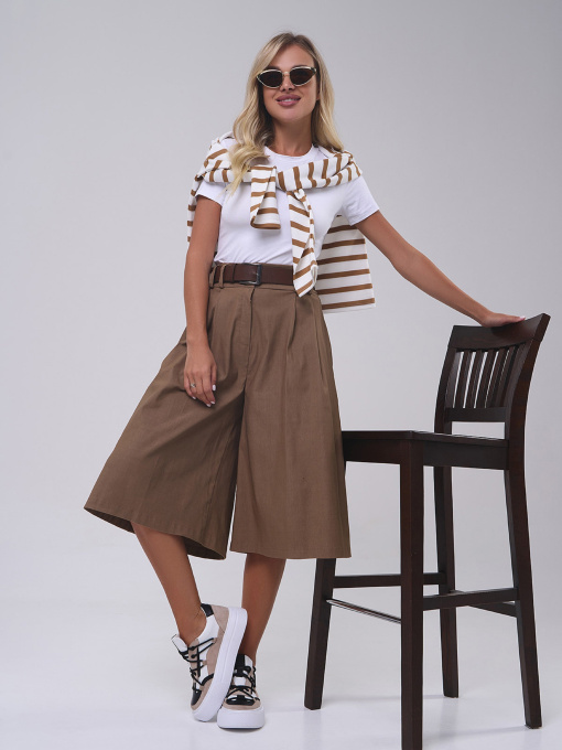 Кюлоты ISSA Plus модель 14807_коричневый Фото