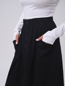 Юбка макси ISSA Plus модель 14815_черный Фото