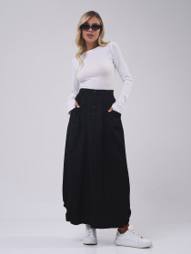 Спідниця максі ISSA Plus Модель 14815_черный Фото