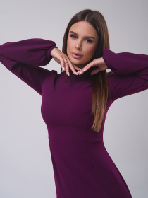 Платье миди ISSA Plus модель 12206A_фиолетовый Фото