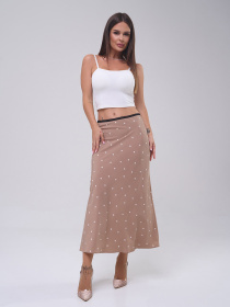 Юбка миди ISSA Plus модель 14471_бежевый Фото