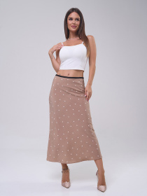 Юбка миди ISSA Plus модель 14471_бежевый Фото