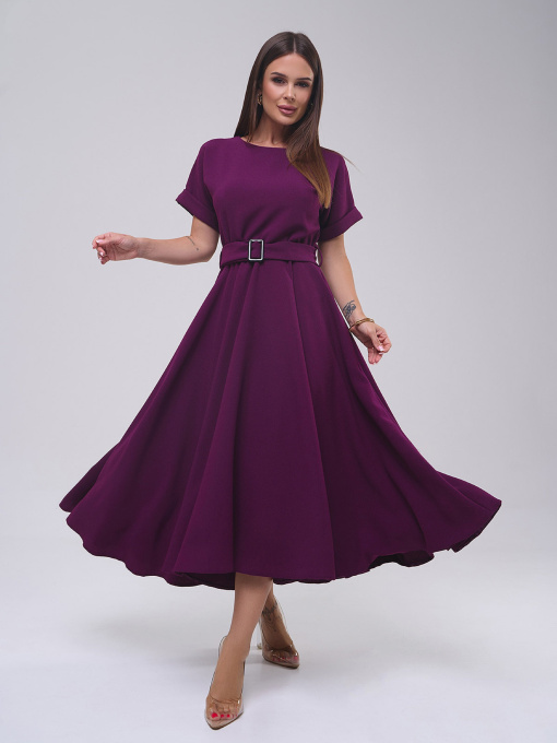 Платье миди ISSA Plus модель 14529_фиолетовый Фото