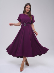 Платье миди ISSA Plus модель 14529_фиолетовый Фото