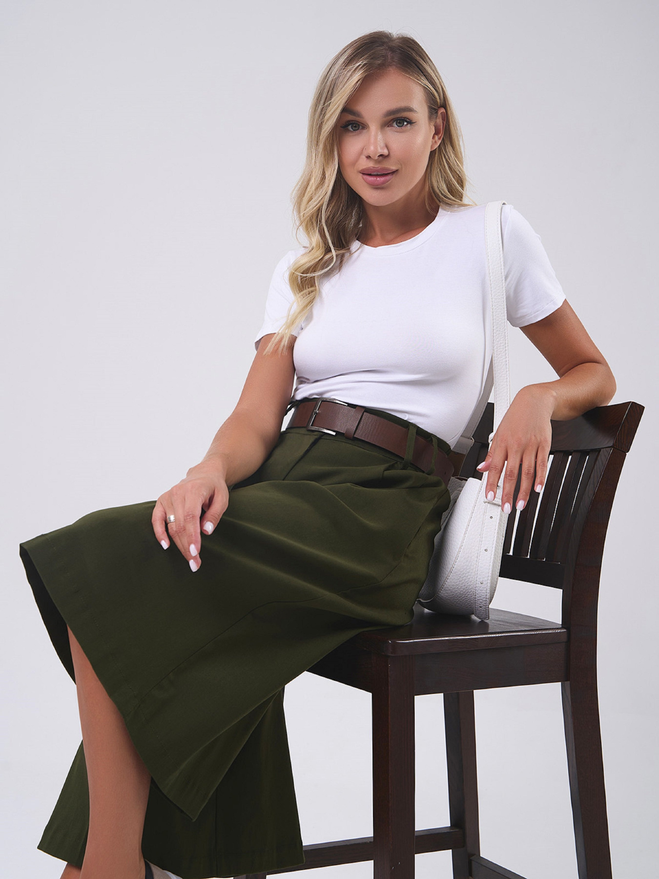 Кюлоты ISSA Plus модель 14807_хаки Фото