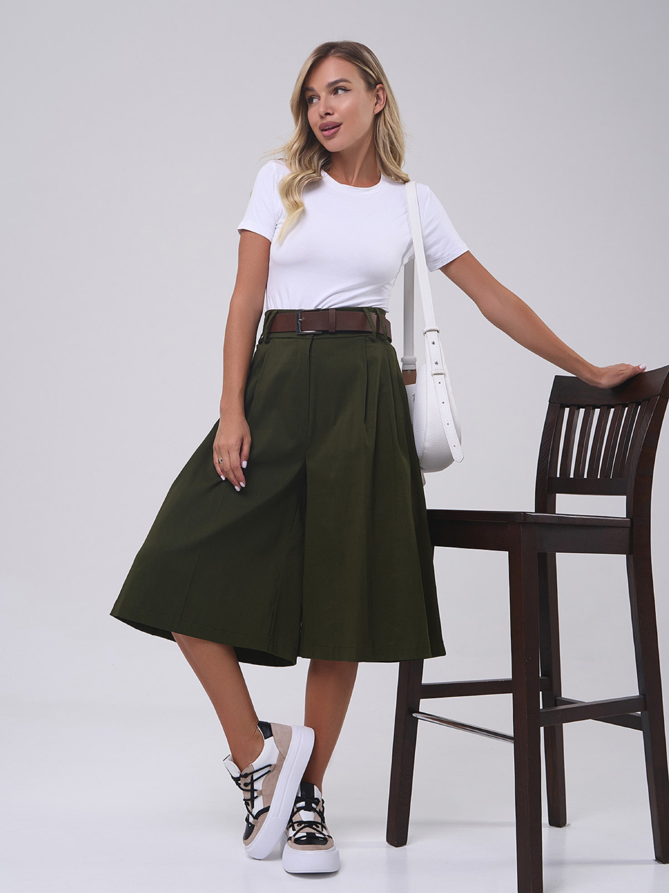 Кюлоты ISSA Plus модель 14807_хаки Фото