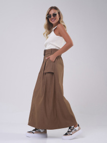 Юбка макси ISSA Plus модель 14808_коричневый Фото