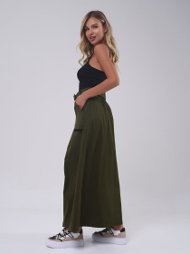 Юбка макси ISSA Plus модель 14808_хаки Фото