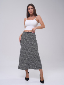 Спідниця міді ISSA Plus модель 14817_черный Спідниця міді ISSA Plus модель 14817_черный Фото