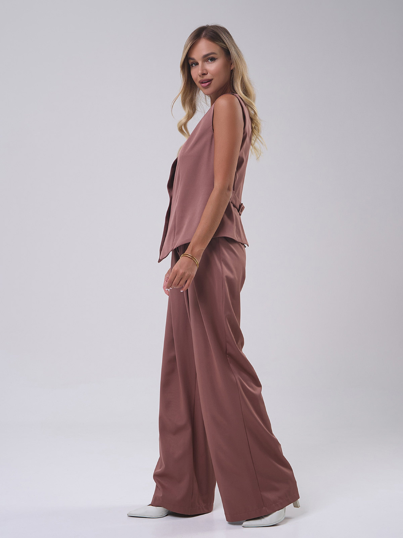 Костюм ISSA Plus модель 14818_коричневый Фото