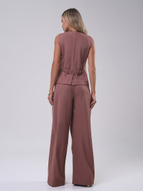 Повседневный костюм ISSA Plus модель 14818_коричневый Фото