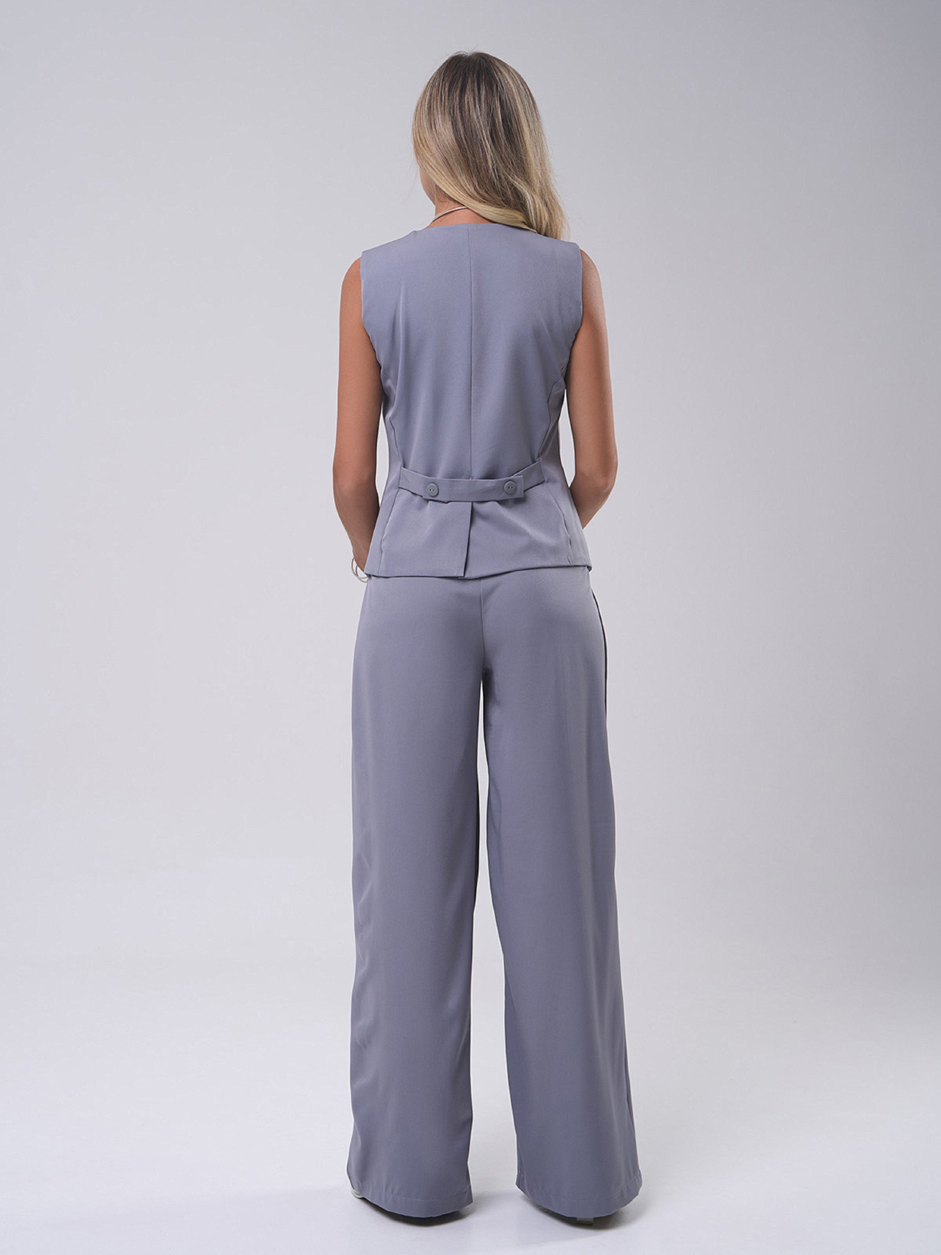 Повседневный костюм ISSA Plus модель 14818_серый Фото