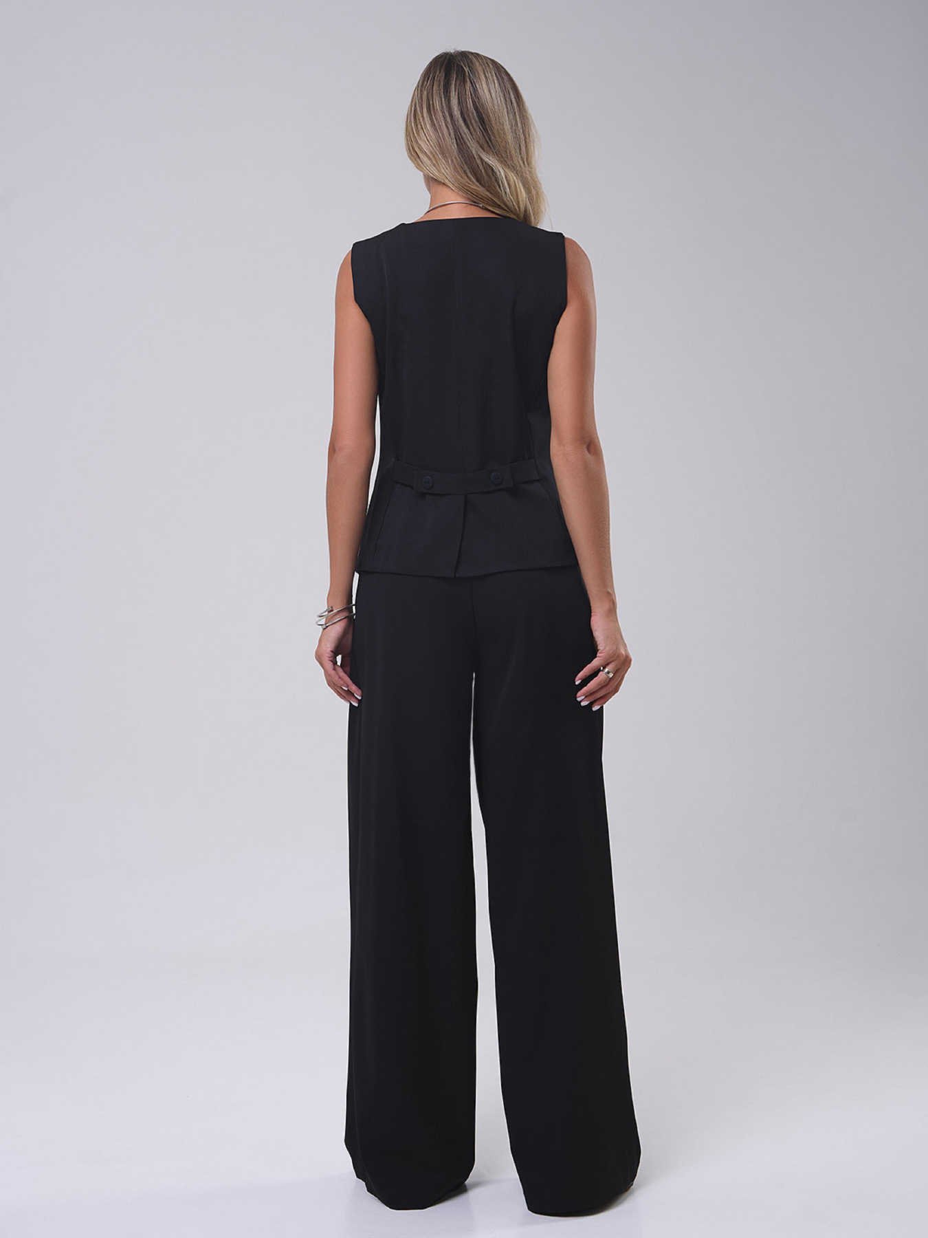 Повседневный костюм ISSA Plus модель 14818_черный Фото