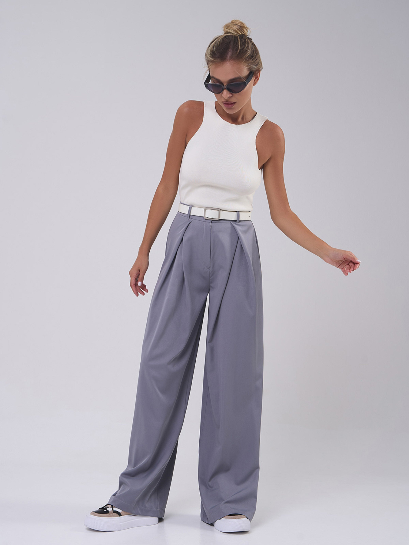 Палаццо ISSA Plus модель 14819_серый Палаццо ISSA Plus модель 14819_серый Фото