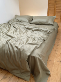 Комплект постільної білизни мох з вишитими гілками Cozy модель 8048839 Фото