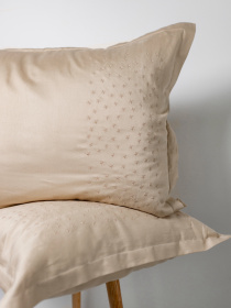 Комплект постільної білизни лате з вишитими зірками Cozy модель 8048959 Фото