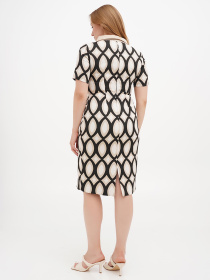 Сукня міді Sassofono модель A271-SF-1423_бежевый Фото