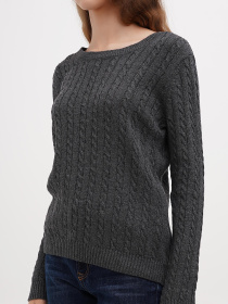 Джемпер Sassofono модель A271-SF-1443_тёмно_серый Джемпер Sassofono модель A271-SF-1443_тёмно_серый Фото