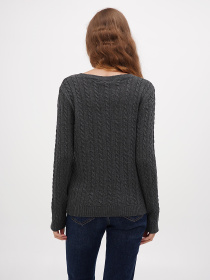 Джемпер Sassofono модель A271-SF-1443_тёмно_серый Джемпер Sassofono модель A271-SF-1443_тёмно_серый Фото