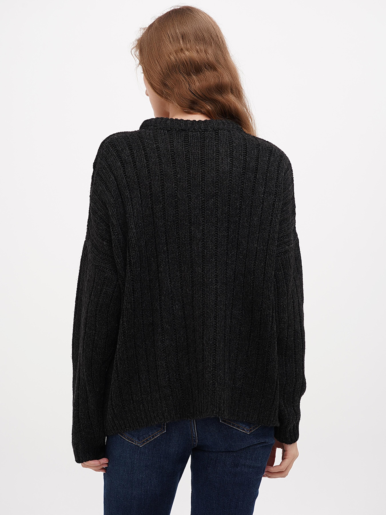 Джемпер Sassofono модель A271-SF-1445_темно_серый Джемпер Sassofono модель A271-SF-1445_темно_серый Фото