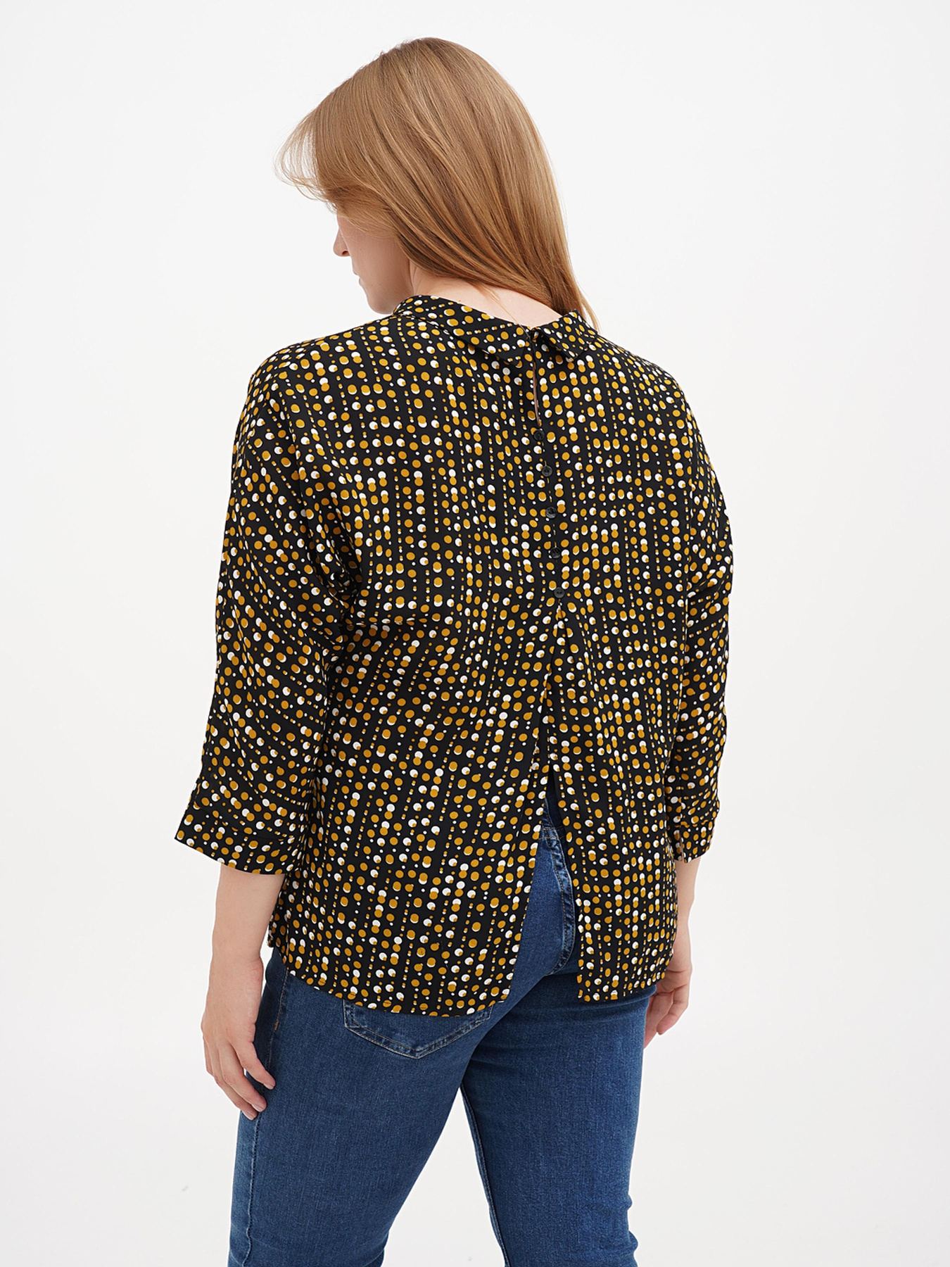 Блуза Sassofono модель A271-SF-1450_черно_желтый Фото