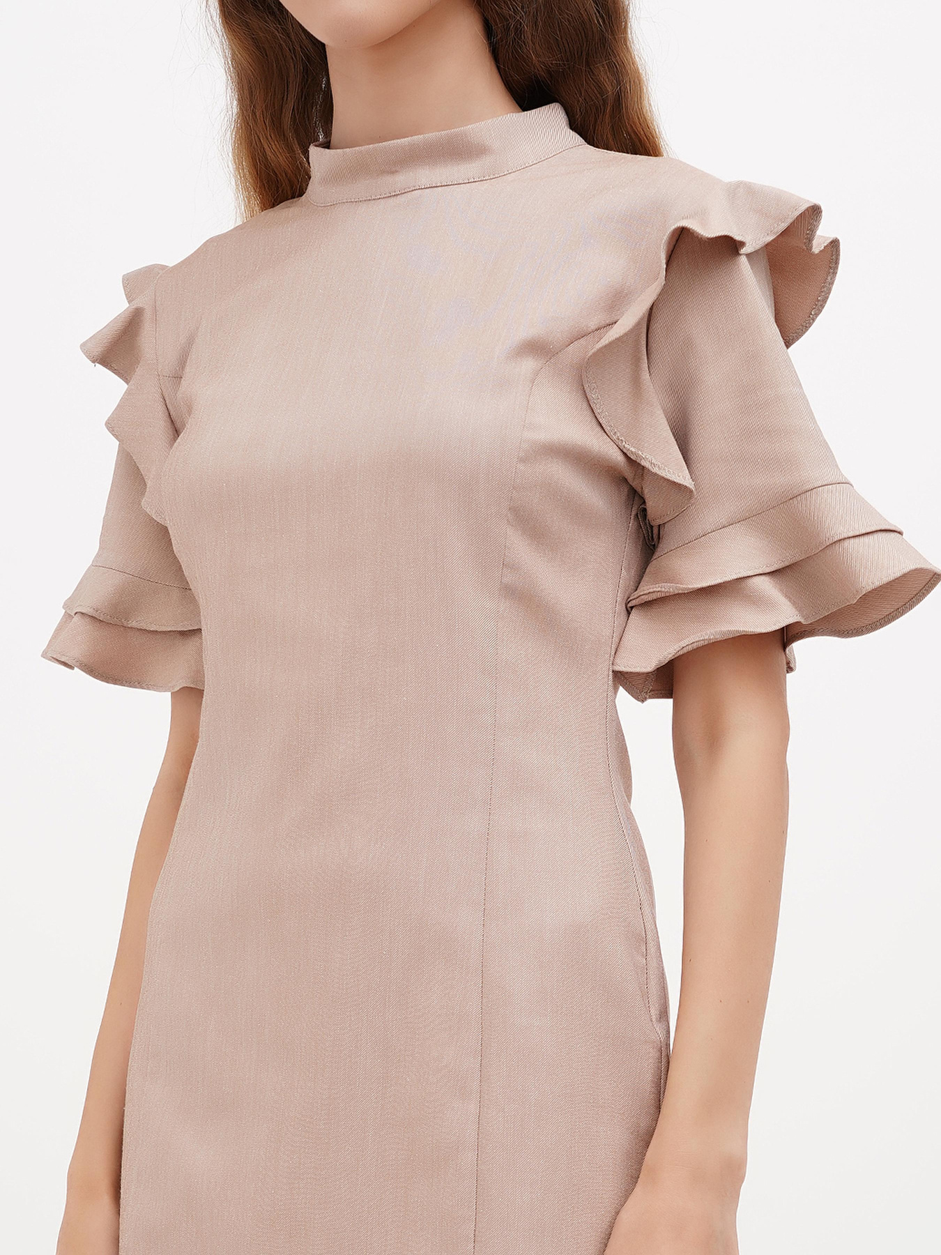 Платье мини Sassofono модель A271-SC-1461_,бежевый Фото