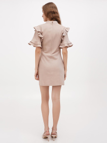 Платье мини Sassofono модель A271-SC-1461_,бежевый Фото
