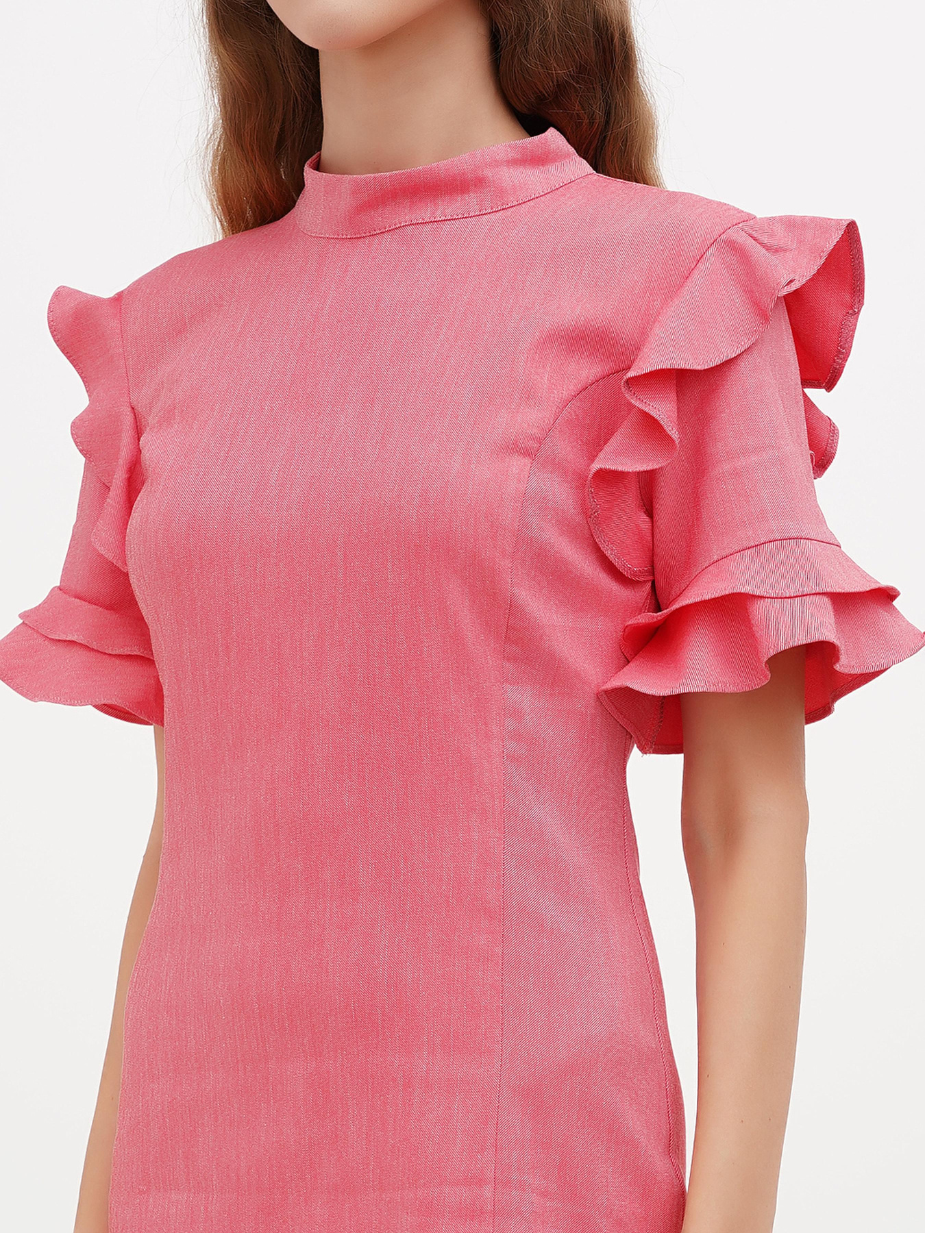 Платье мини Sassofono модель A271-SC-1461_коралловый Фото