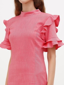 Платье мини Sassofono модель A271-SC-1461_коралловый Фото