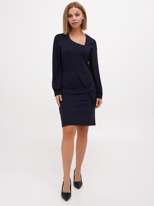 Платье мини Sassofono модель A271-SC-1465_Темно-синий Фото