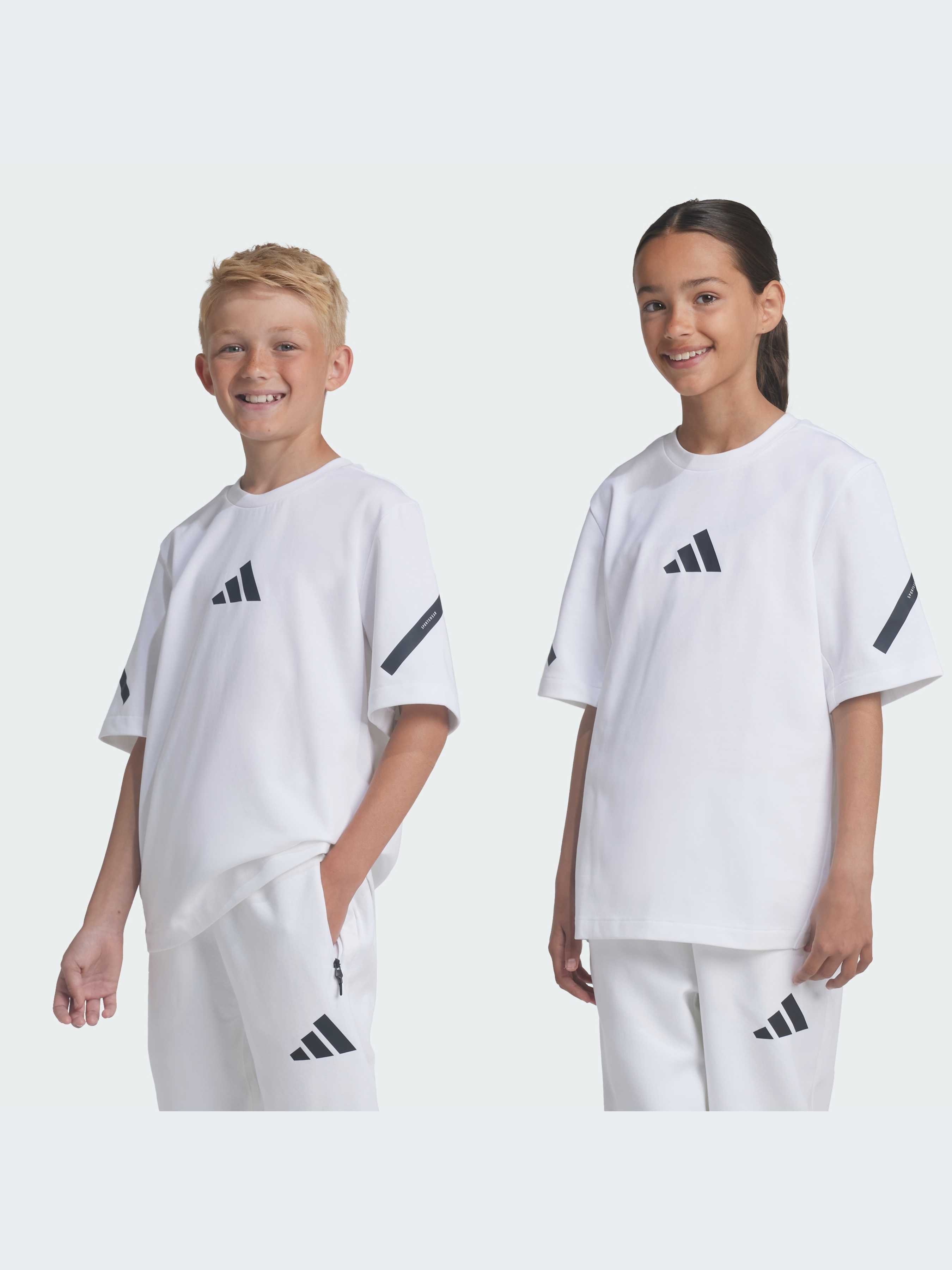 Бавовняна Дитяча Футболка adidas ZNE (JJ4144) колір білий