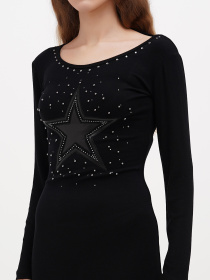 Туника Sassofono модель A271-SC-1480_черный Фото