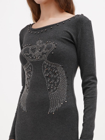 Туніка Sassofono модель A271-SC-1482_серый Фото